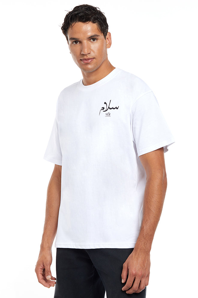 Madinat Oversized Peace T-Shirt - White