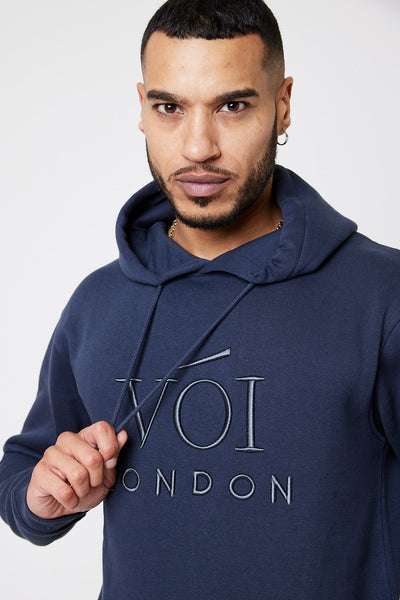 Holloway Road Over the Head Hoody Tracksuit - Navy