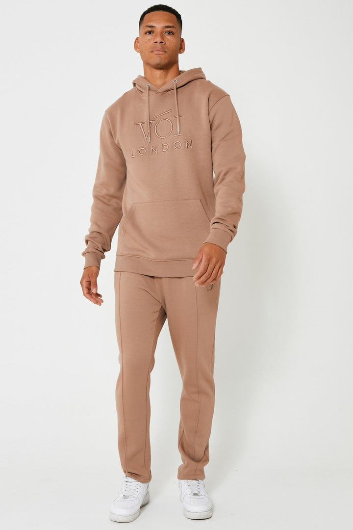 Holloway Road Over the Head Hoody Tracksuit - Brown