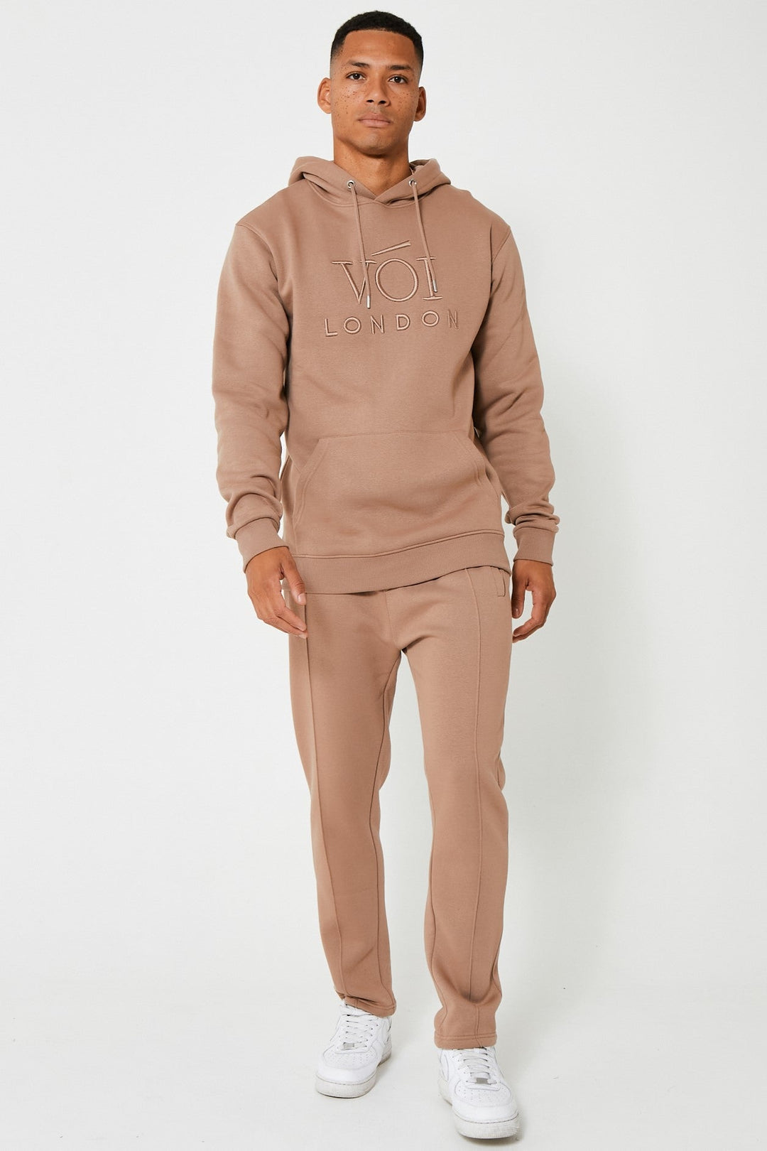 Holloway Road Over the Head Hoody Tracksuit - Brown