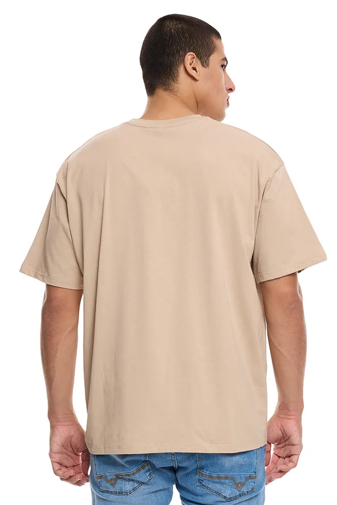 James Street Mens Oversized T-shirt - Beige