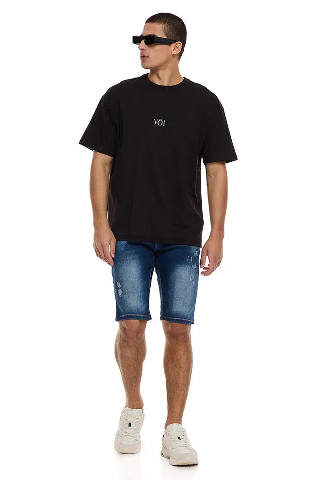 James Street Mens Oversized T-shirt - Black
