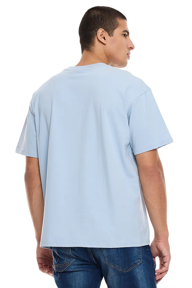 James Street Mens Oversized T-shirt - Ice Blue