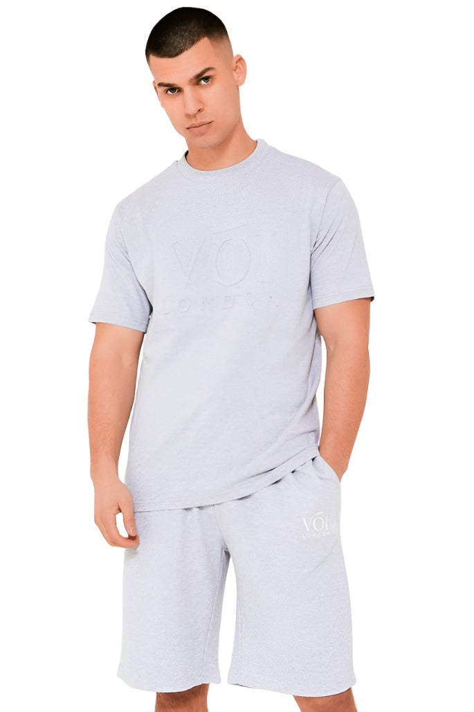 Langdon Park T-Shirt & Shorts Set - Grey