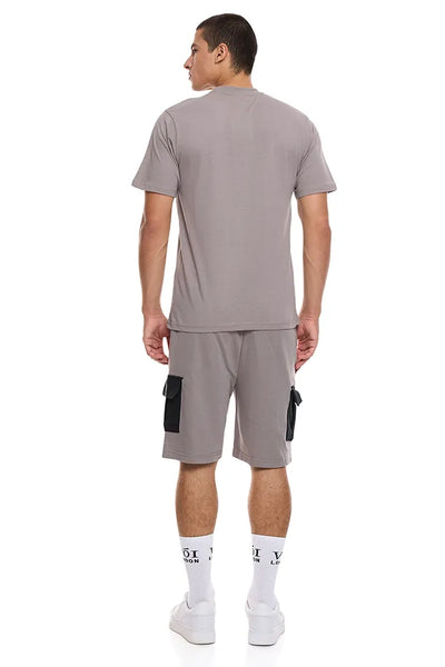 Mell Street T-Shirt & Short Set - Grey
