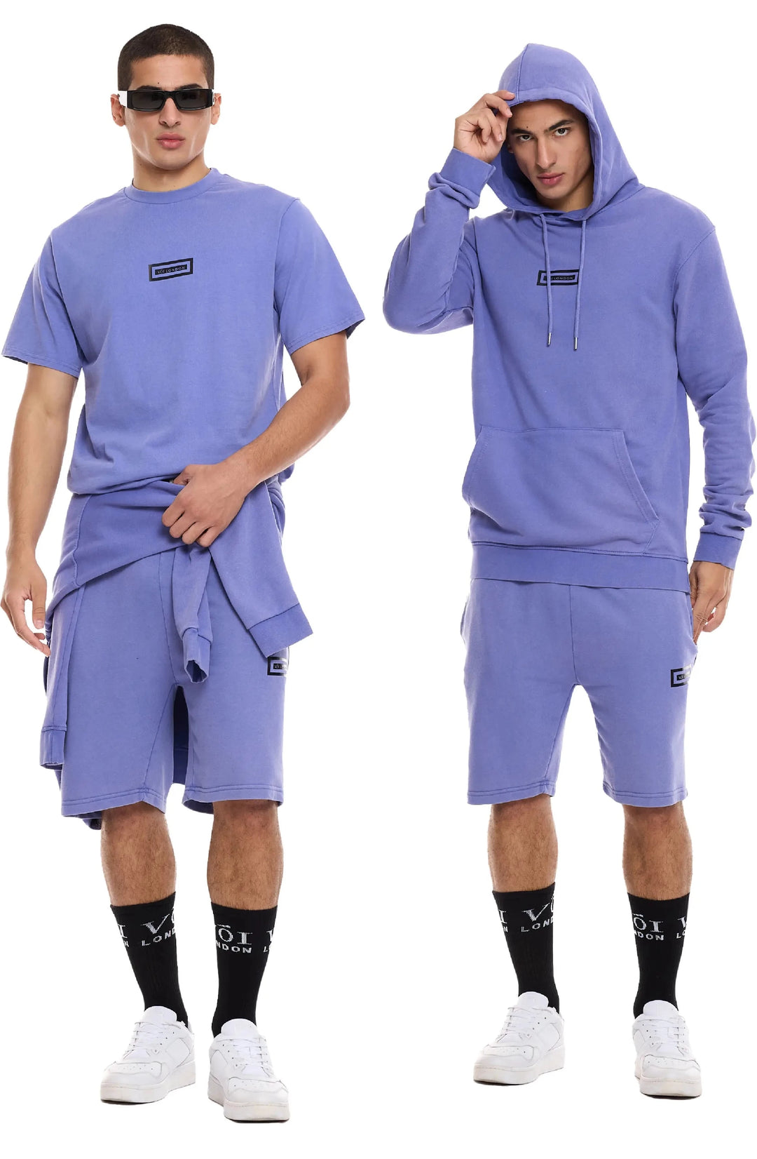 Orton Street Hoodie, T-Shirt & Shorts Set - Blue