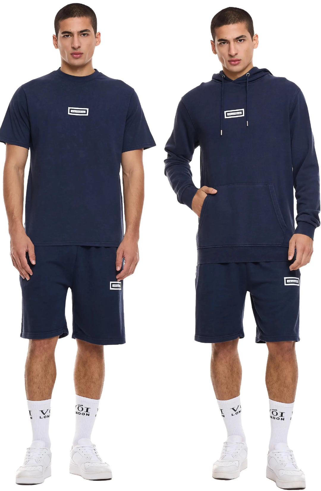 Orton Street Hoodie, T-Shirt & Shorts Set - Navy
